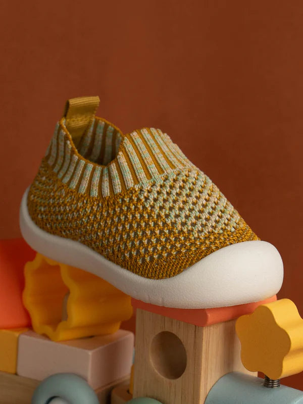 Little Maia Woven Machine-Washable Sock Shoes