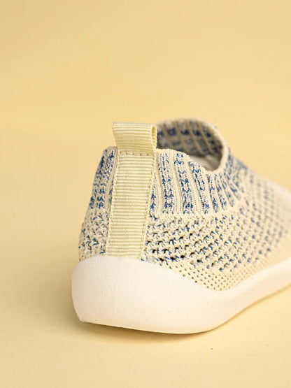 Little Maia Woven Machine-Washable Sock Shoes