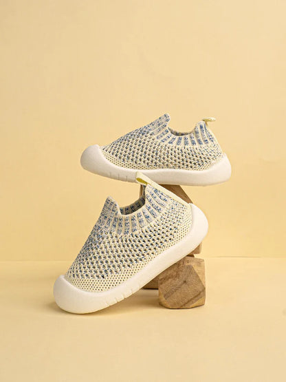 Little Maia Woven Machine-Washable Sock Shoes