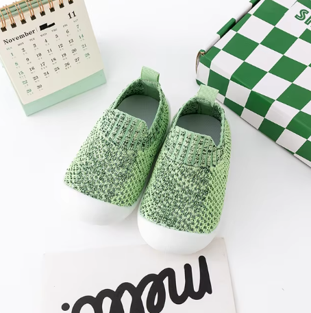 Little Maia Woven Machine-Washable Sock Shoes