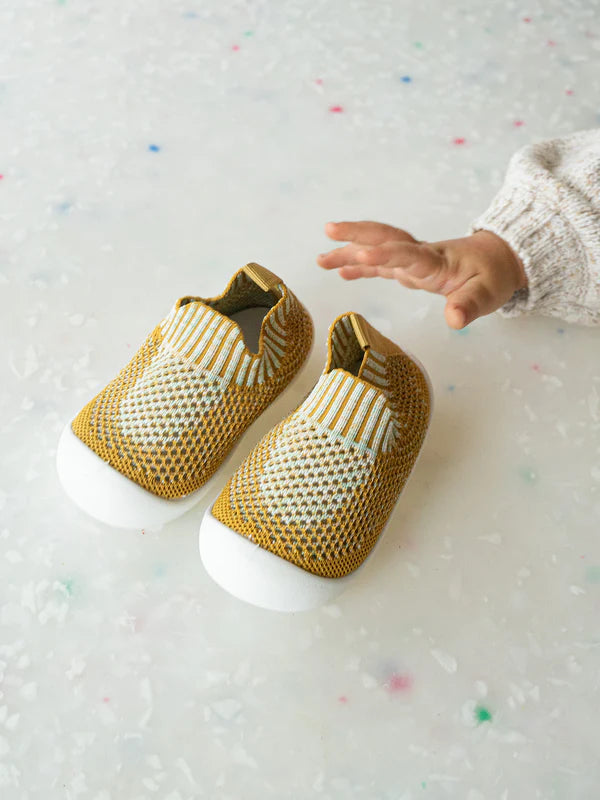 Little Maia Woven Machine-Washable Sock Shoes